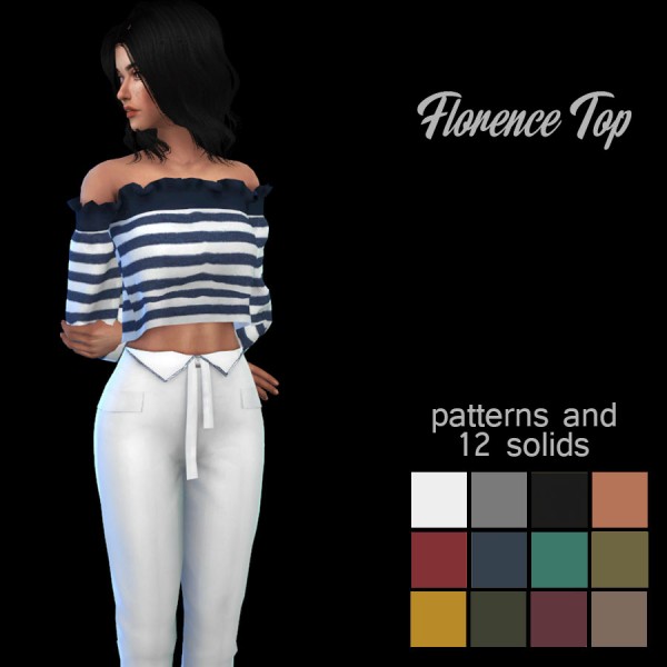  Leo 4 Sims: Florence top recolor