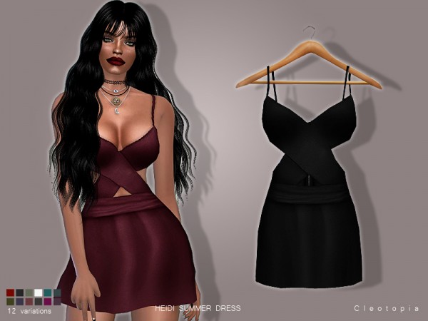  The Sims Resource: Set 81  Heidi Summer Dress by Cleotopia