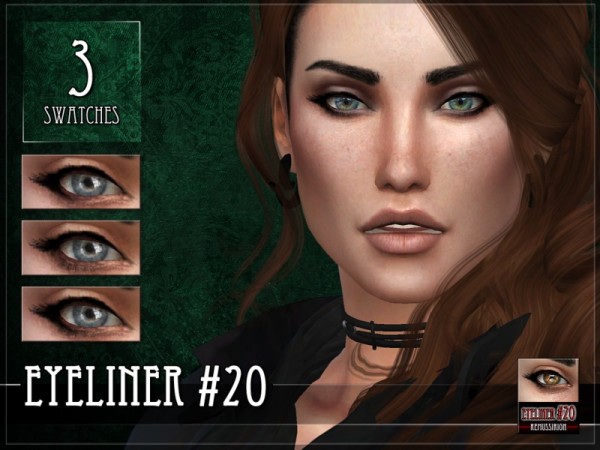  The Sims Resource: Eyeliner 20 by RemusSirion