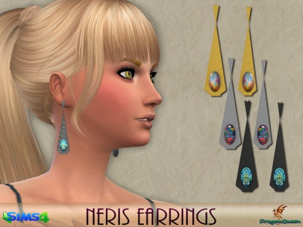  The Sims Resource: Neris Earrings by DragonQueen