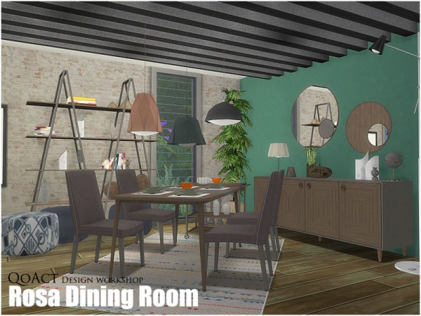  The Sims Resource: Rosa Dining Chair by QoAct