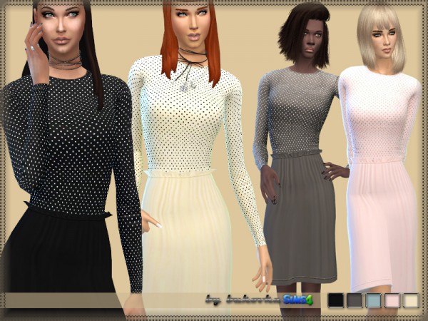  The Sims Resource: Dress with a Frill by Bukovka