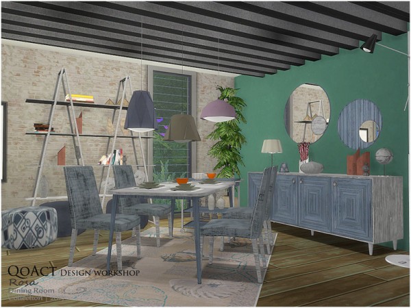  The Sims Resource: Rosa Dining Chair by QoAct