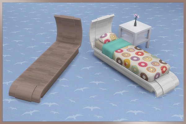  Blackys Sims 4 Zoo: Bed frame Single bed The increase by cappu