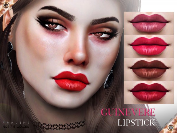  The Sims Resource: Guinevere Lipstick N128 by Pralinesims