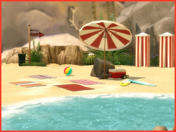 The Sims Resource: Vintage Beach set by Angela