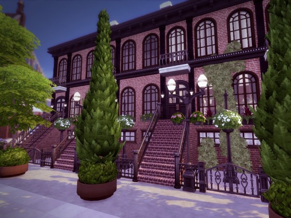  The Sims Resource: Brownstone   NO CC! by melcastro91
