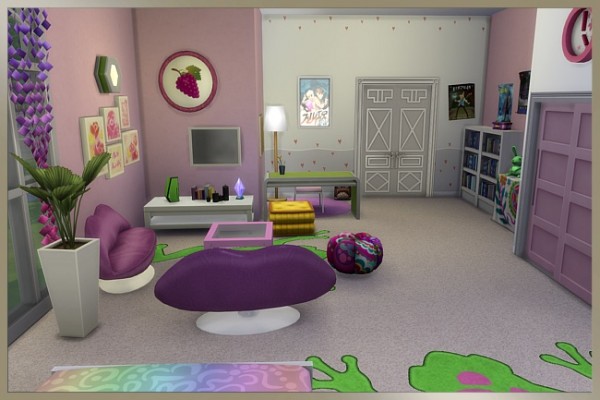  Blackys Sims 4 Zoo: Valria teenager room by Cappu