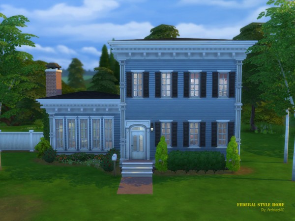  The Sims Resource: Federal Style Home by ArchitectTC