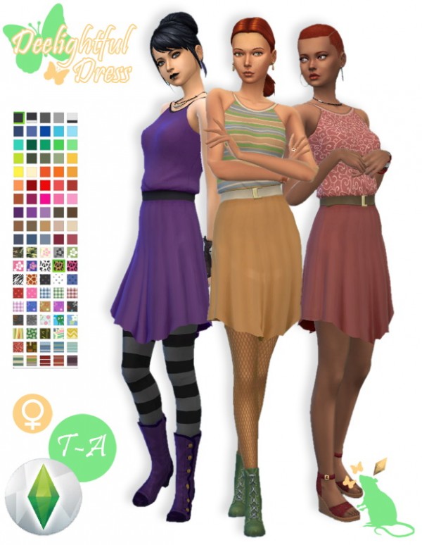  Simsworkshop: Deelightful Dress Recolored by Standardheld