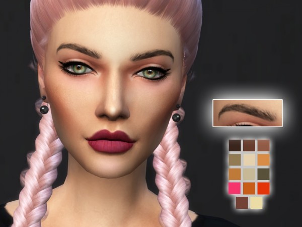  The Sims Resource: Eyebrows by Kitty.Meow