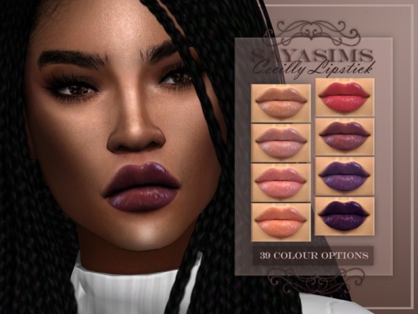  The Sims Resource: Cecilly Lipstick by Saya Sims