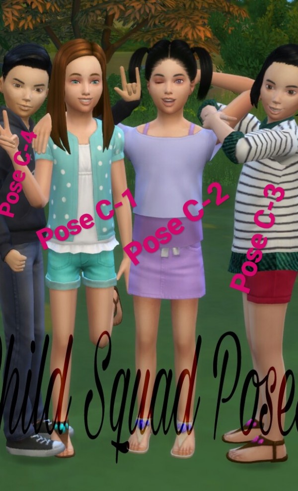  Lexiicas Sims: Child Squad Poses