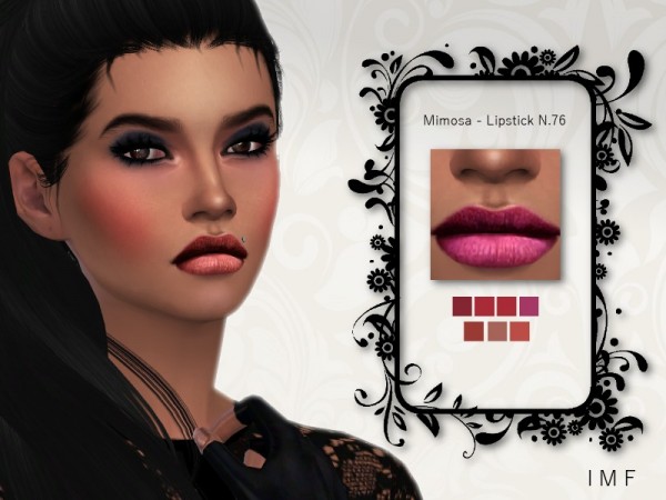  The Sims Resource: Mimosa Lipstick N.76 by IzzieMcFire