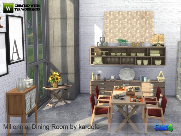  The Sims Resource: Millennial Dining Room by kardofe