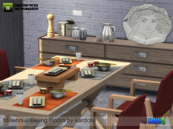  The Sims Resource: Millennial Dining Room by kardofe