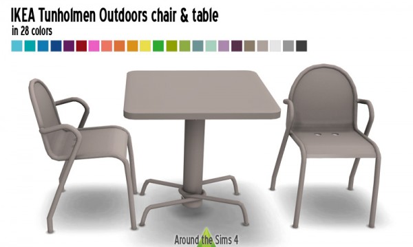  Around The Sims 4: IKEA chair and tble outdoors