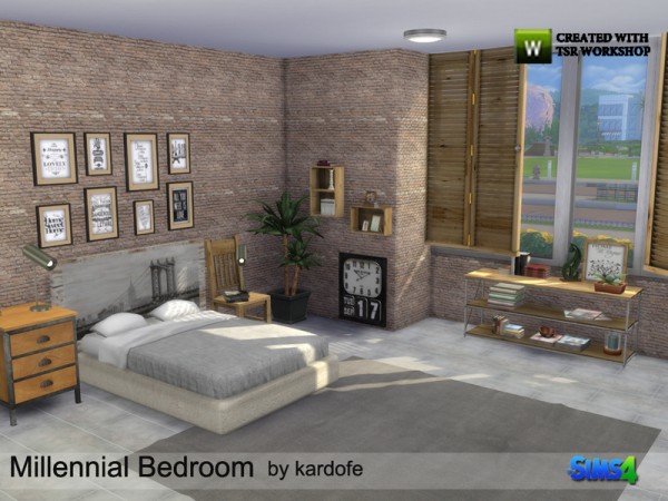  The Sims Resource: Millennial Bedroom by kardofe