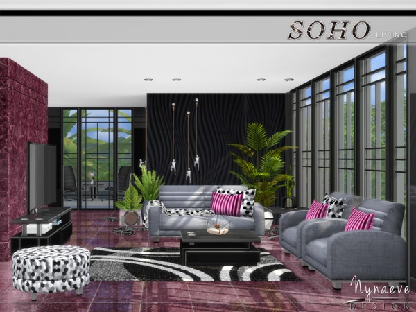  The Sims Resource: Soho Livingroom by NynaeveDesign