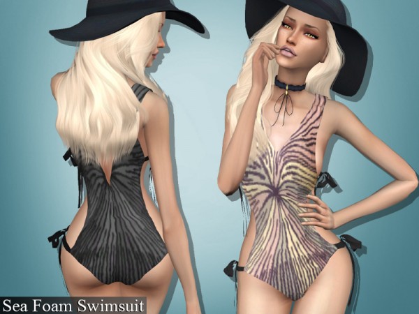  The Sims Resource: Sea Foam Swimsuit by Genius666