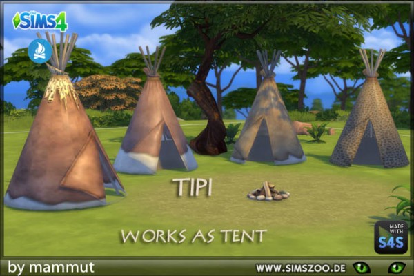  Blackys Sims 4 Zoo: Tipi Leather by mammut