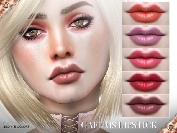  The Sims Resource: Gaferis Lipstick N130 by Pralinesims