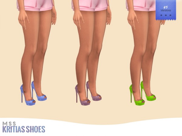  Simsworkshop: Kritias Shoes recolored by midnightskysims