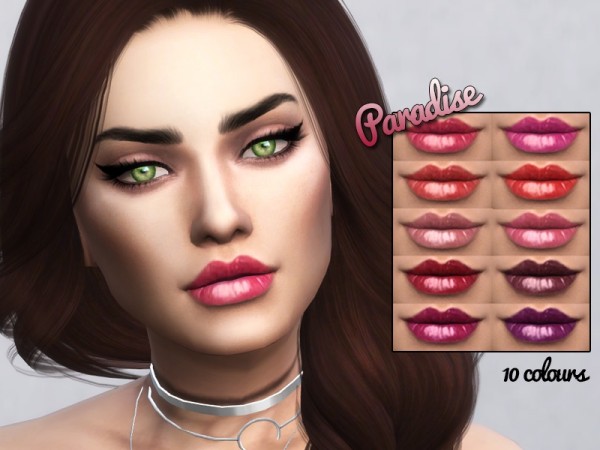  The Sims Resource: Paradise Lip gloss by Kitty.Meow