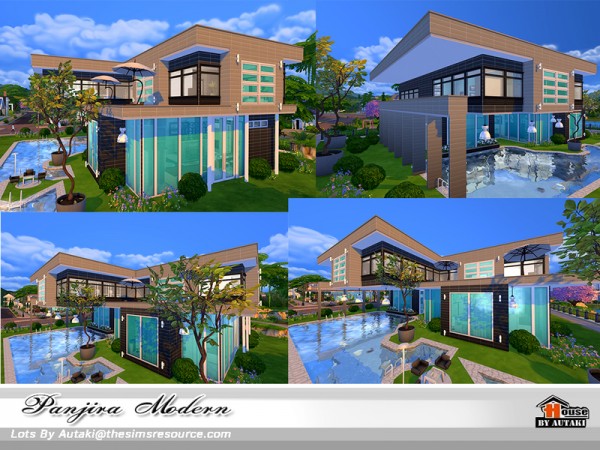  The Sims Resource: Panjira Modern house by autaki
