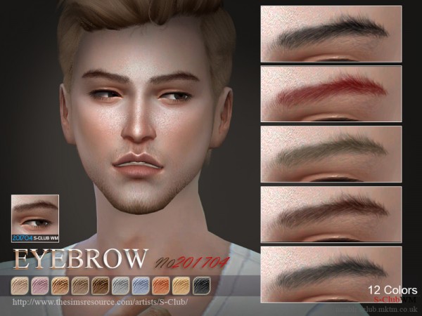  The Sims Resource: Eyebrows M 201704 by S Club