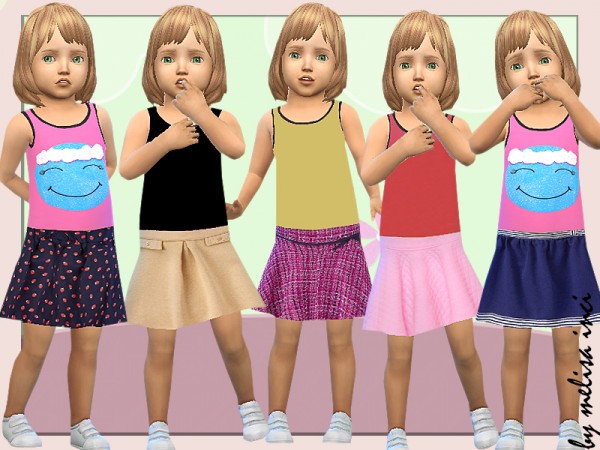  The Sims Resource: Toddler Leggings With Skirt by melisa inci