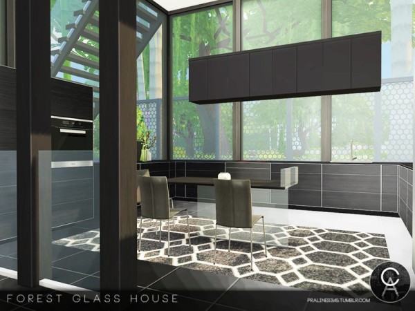  The Sims Resource: Forest Glass House by Pralinesims
