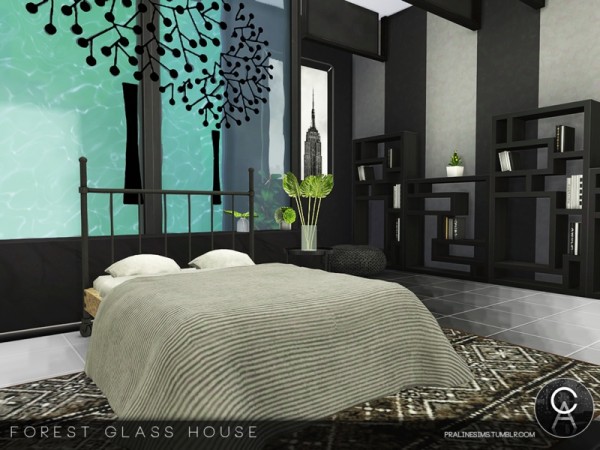  The Sims Resource: Forest Glass House by Pralinesims