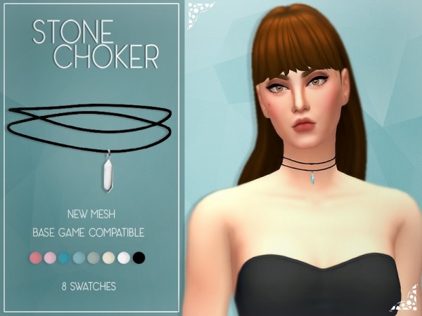  The Sims Resource: Stone Choker by Jruvv