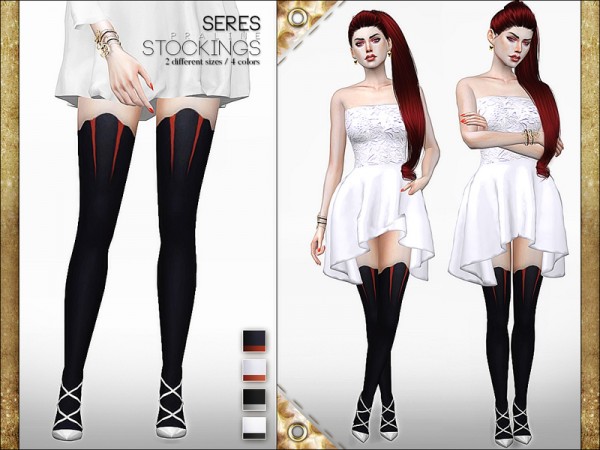  The Sims Resource: Seres Stockings by Pralinesims