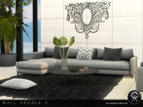 The Sims Resource: Wall Decals 2 by Pralinesims