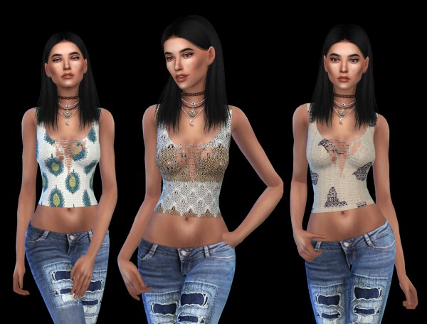  Leo 4 Sims: Ripped Tank Top recolor
