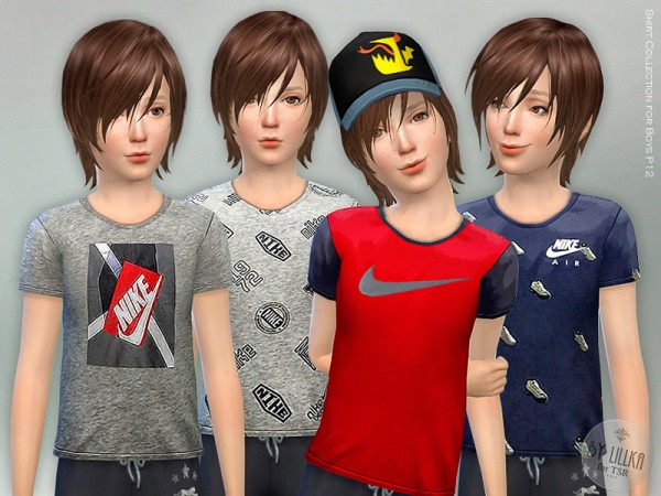  The Sims Resource: T Shirt Collection for Boys P12 by lillka