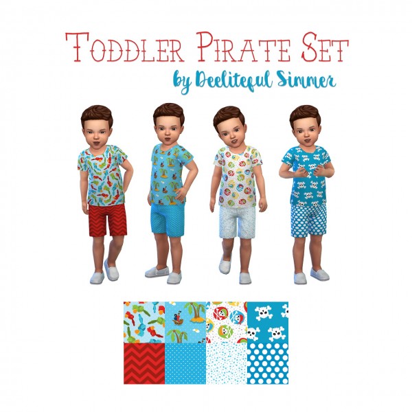  Deelitefulsimmer: Toddler Pirate set