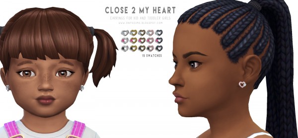  Onyx Sims: Close to My Heart Earrings