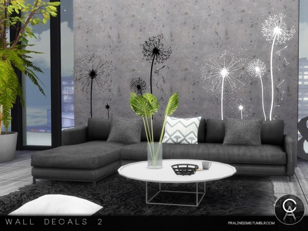  The Sims Resource: Wall Decals 2 by Pralinesims