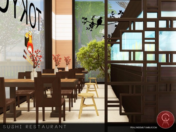  The Sims Resource: Sushi Restaurant by Pralinesims