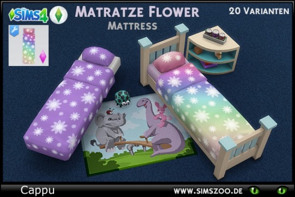  Blackys Sims 4 Zoo: Mattress Flower by Cappu