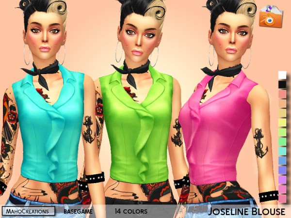  The Sims Resource: Joseline Blouse by MahoCreations