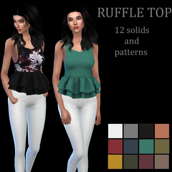  Leo 4 Sims: Ruffle top recolor