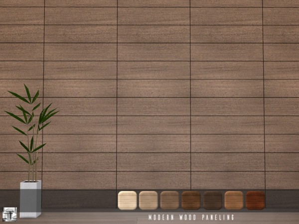  The Sims Resource: Modern Wood Paneling by .Torque
