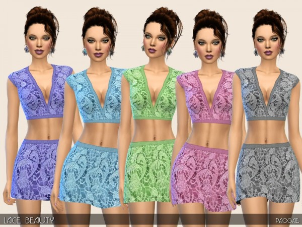  The Sims Resource: Lace Beauty outfit by Paogae