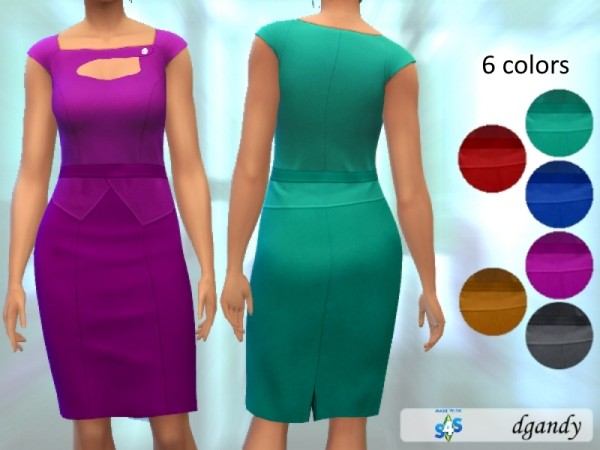  The Sims Resource: Pencil Dress Style M0 by dgandy