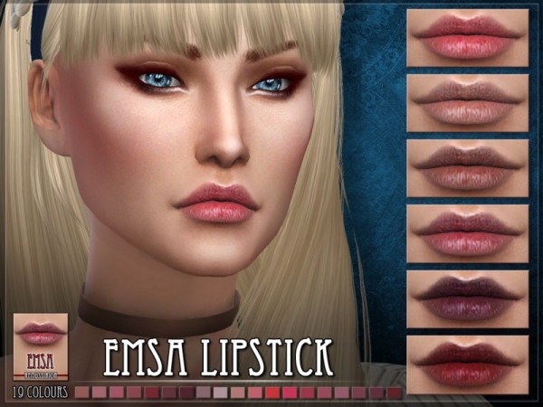  The Sims Resource: EMSA Lipstick by RemusSirion