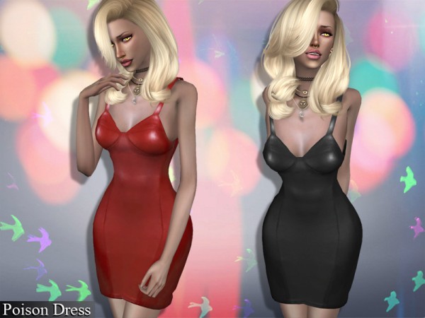  The Sims Resource: Genius Poison Dress by Genius666